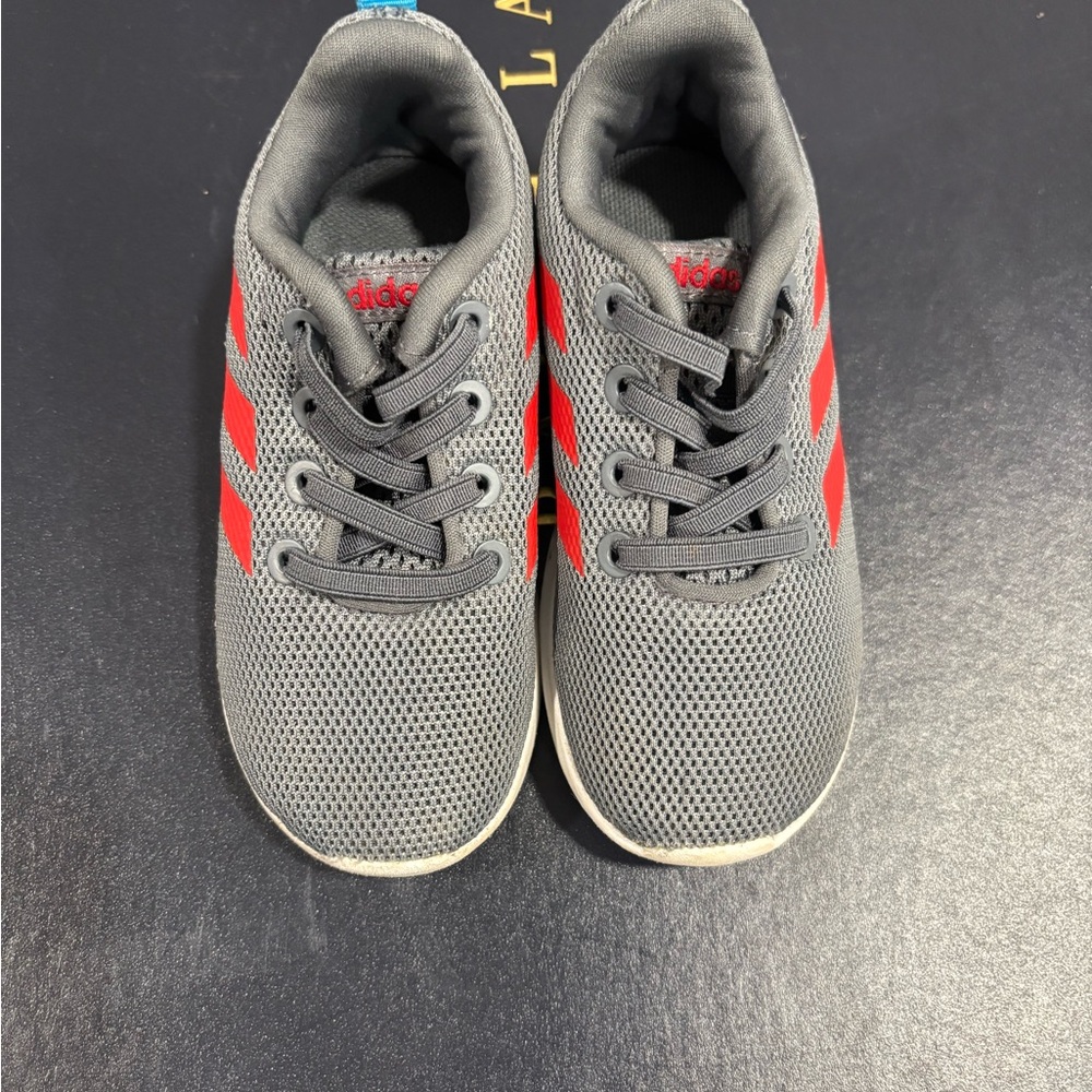 Adidas Kids Sneakers in Gray with Red Stripes